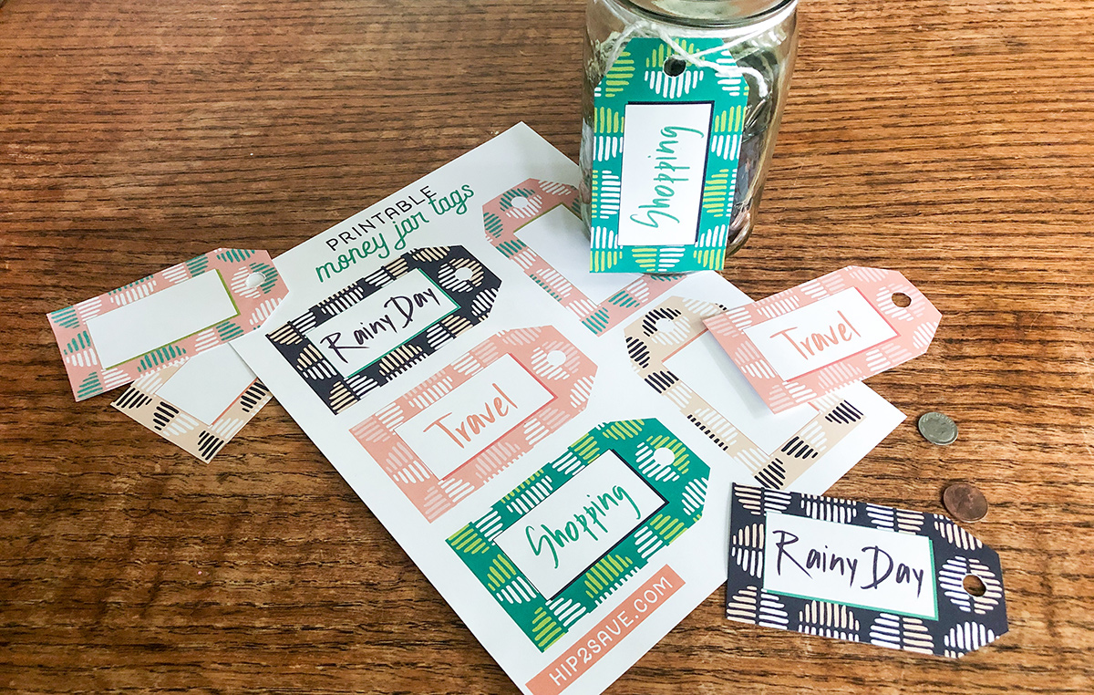 money jar tags
